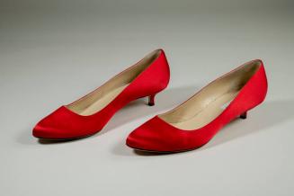 Red Satin Pumps