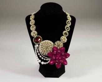 Gold and Pink Flower Necklace