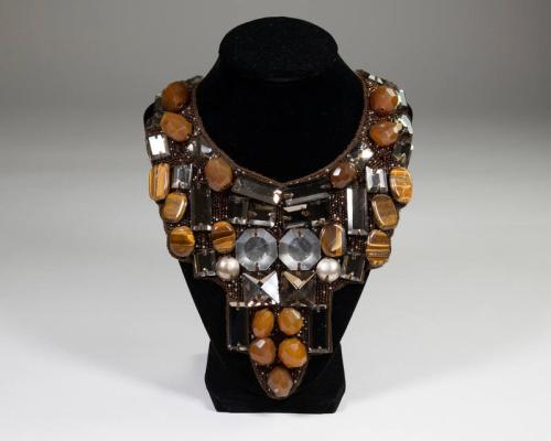 Brown Bib Necklace