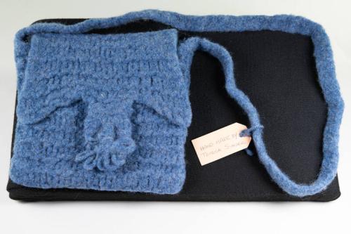 Blue Knit Purse