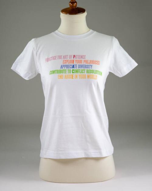 White PEACE Message T-Shirt