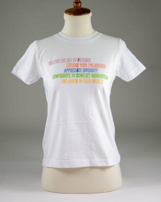 White PEACE Message T-Shirt