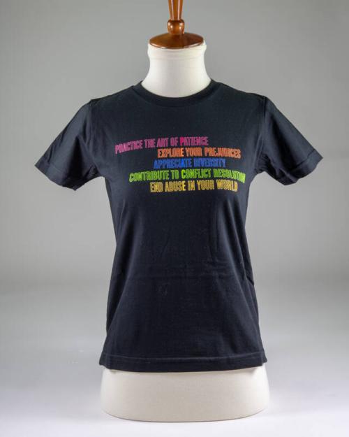 Black PEACE Message T-Shirt