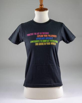 Black PEACE Message T-Shirt