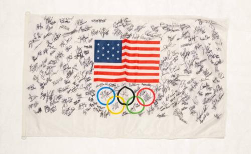 USA Olympic Flag Signed by Olympic and Paralympic Athletes