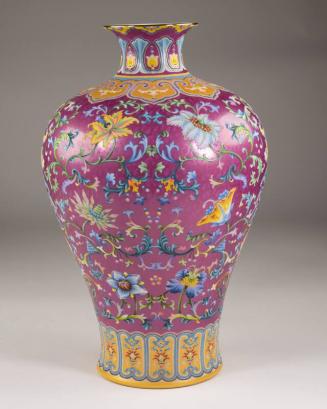 Porcelain Vase with Lotus Flower Design