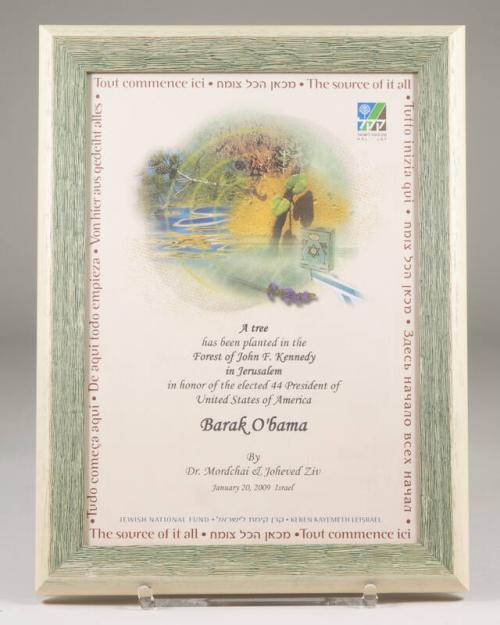 Honorary Tree Planting Certificate