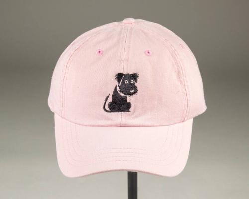 Pink Hat with Schnauzer