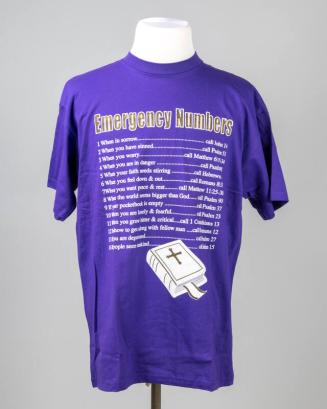 Purple Emergency Numbers T-Shirt
