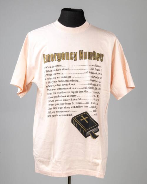 Pink Emergency Numbers T-Shirt