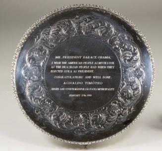 Congratulatory Silver Tray