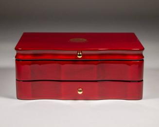 Royal Thai Government Red Lacquer Jewelry Box