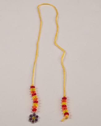 Yellow, Red, and Orange String Bookmark