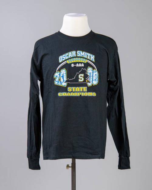 Black Long Sleeve Oscar Smith High School Football T-Shirt