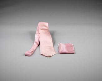 Pink Necktie and Handkerchief