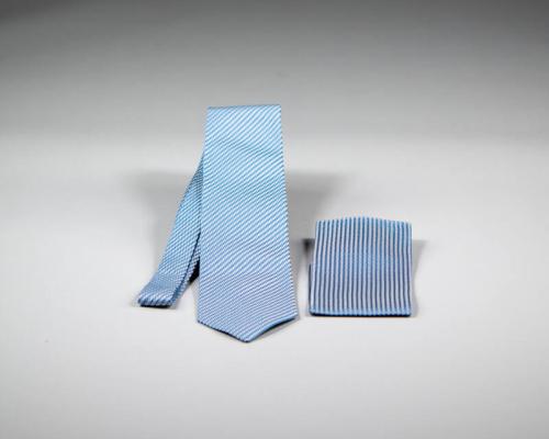 Diamond Checkered Necktie and Handkerchief