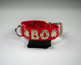 Swiss Red Leather Dog Collar