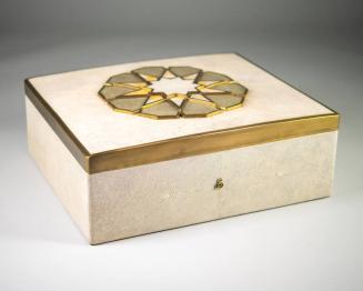 Stingray Leather, Metal, and Mother of Pearl Box