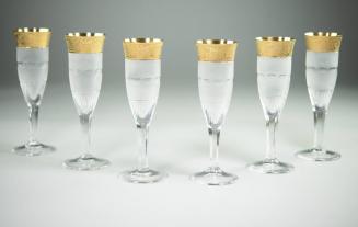 Crystal and Gold Champagne Glass