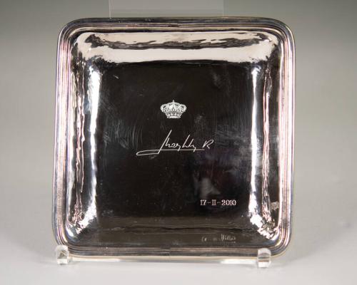 King Juan Carlos I Silver Plate