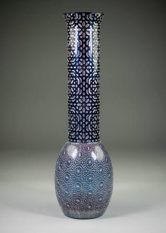 Silver-Gilt Blue Decorative Vase