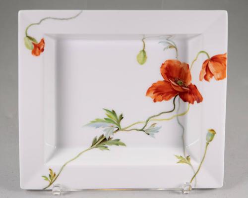 Painted Floral Porcelain Tray