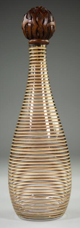 Gold Striped Decanter