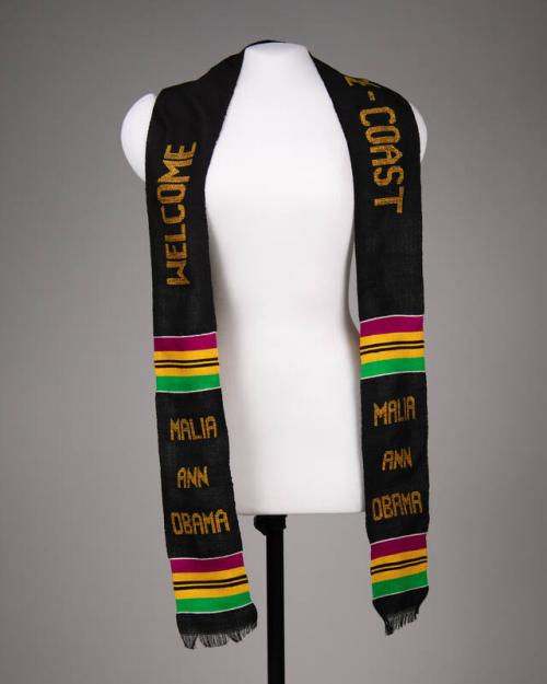 Black Kente Stole for Malia Obama