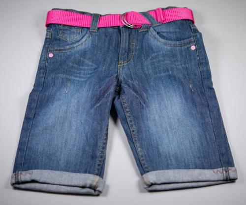 Jean Shorts with Pink Belt