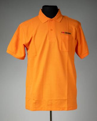 Orange I Heart Obama Polo Shirt