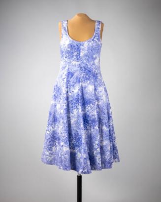 Blue and White Floral Dress