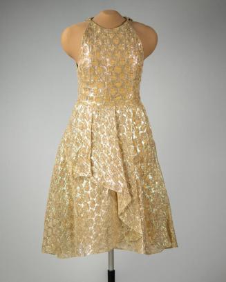 Gold Jacquard Dress