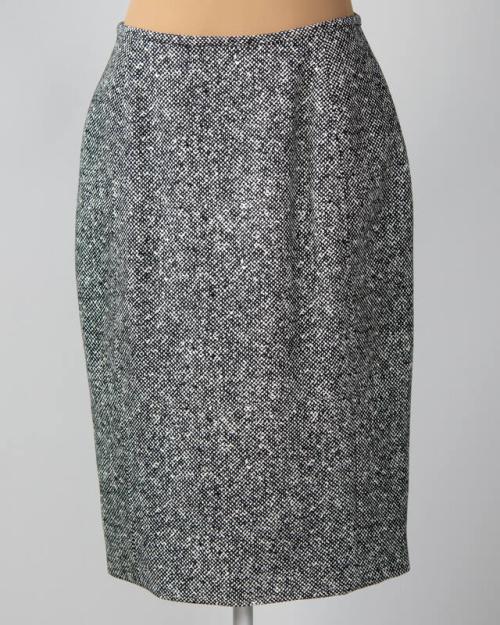 Black and White Tweed Skirt