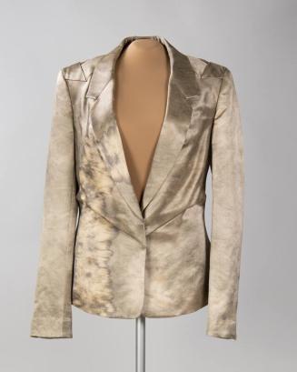 Beige Wall Print Jacket