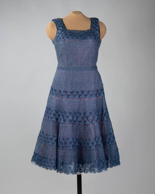 Blue Ribbon Lace Dress