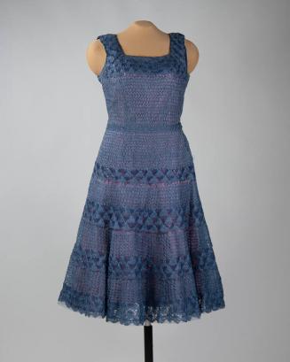 Blue Ribbon Lace Dress