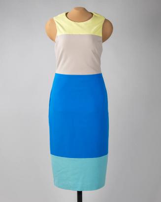 Blue Color-Block Dress