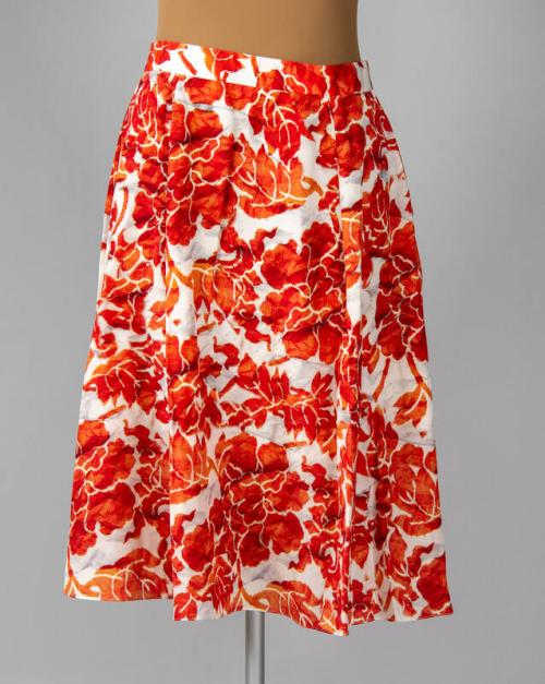 Orange and White Skirt