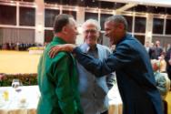 Image courtesy of the Barack Obama Presidential Library, President Barack Obama talks with Nare…