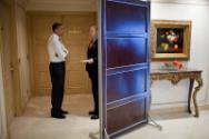 Image courtesy of the Barack Obama Presidential Library, President Barack Obama talks with Nati…
