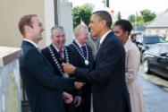 Image courtesy of the Barack Obama Presidential Library, President Barack Obama and First Lady …