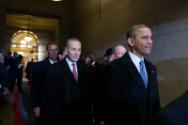 Image courtesy of the Barack Obama Presidential Library, President Barack Obama pauses before m…