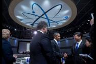 Image courtesy of the Barack Obama Presidential Library, President Barack Obama bids farewell t…