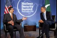 Image courtesy of the Barack Obama Presidential Library, President Barack Obama holds a bilater…