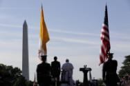 Image courtesy of the Barack Obama Presidential Library, President Barack Obama and Pope Franci…