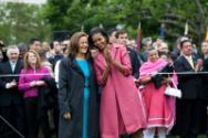 Image courtesy of the Barack Obama Presidential Library, First Lady Michelle Obama and Mrs. Mar…