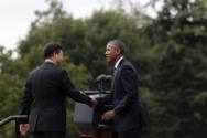 Image courtesy of the Barack Obama Presidential Library, President Barack Obama concludes his r…