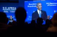 Image courtesy of the Barack Obama Presidential Library, President Barack Obama delivers remark…