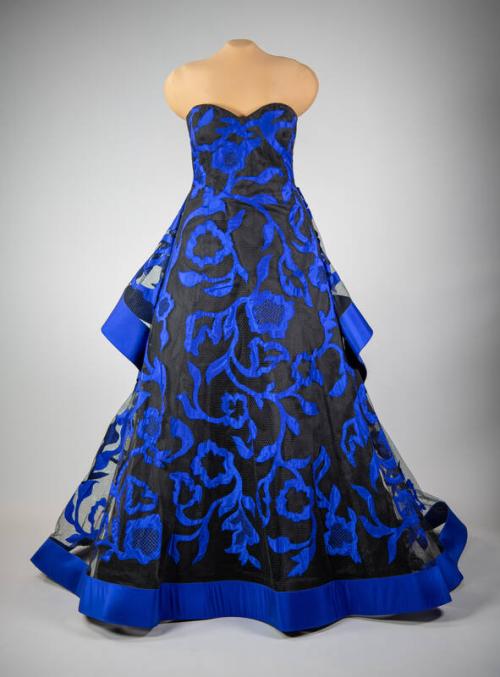 Black and Blue Evening Gown