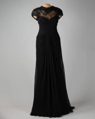 Beaded Black Evening Gown